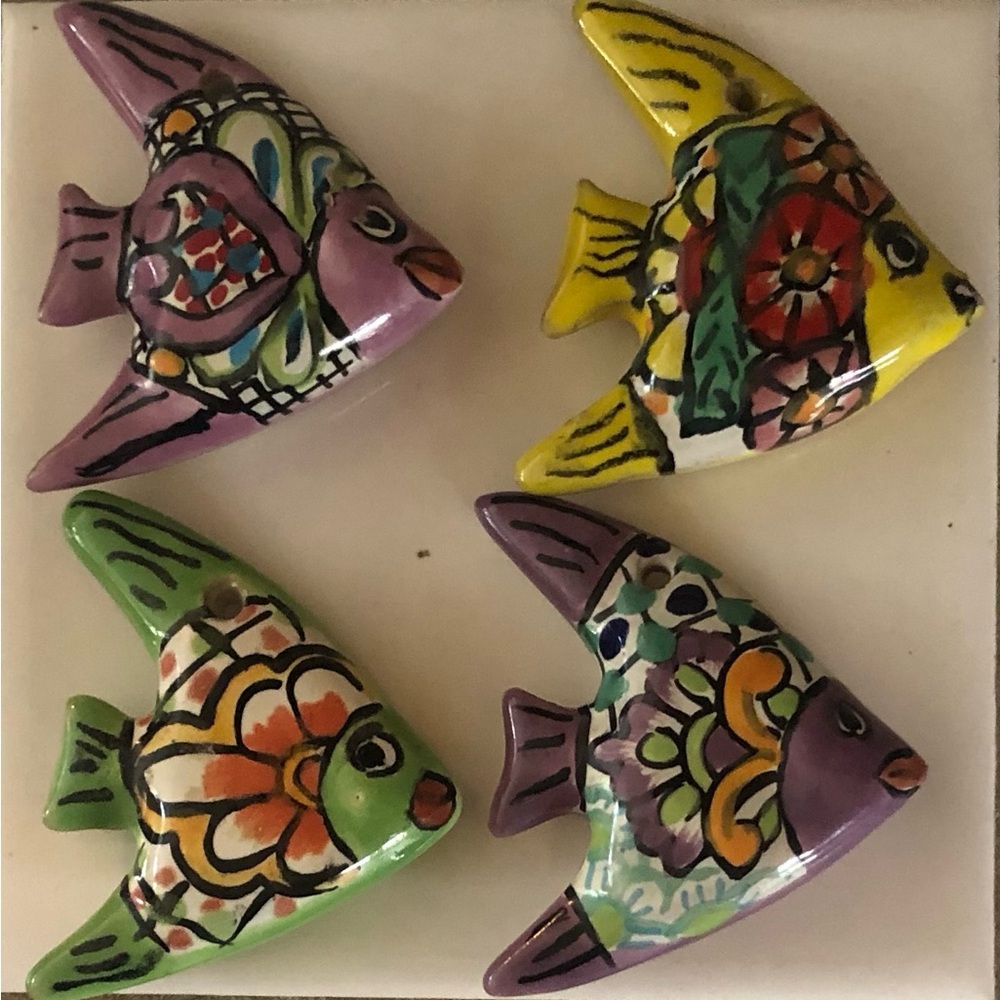 5 Talavera Pottery Angel Fish… Just found another one